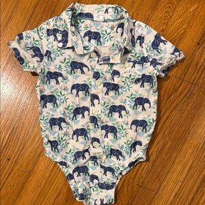 GAP cotton collar shirt onesie